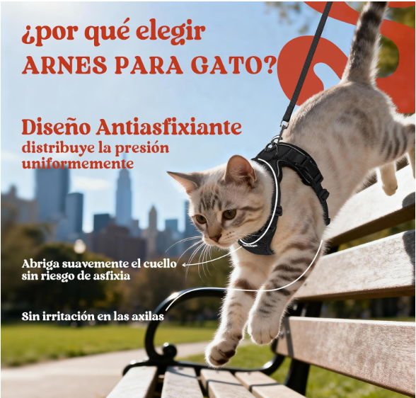 Arnés con Correa para Gatos